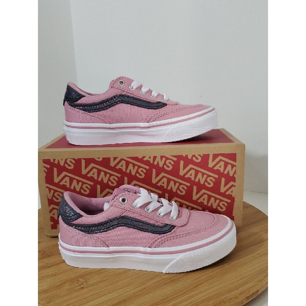 Vans Brooklyn Lifestyle Kid's Sneakers Shimmer Pink Size 11  Toddler NIB